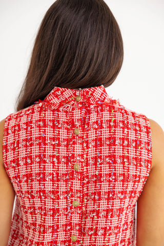 Mod Dress Mini - Red Tweed