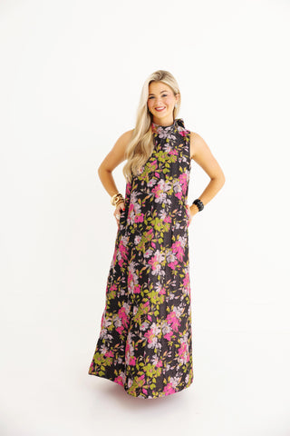 Maxi Mod Dress - Floral Brocade