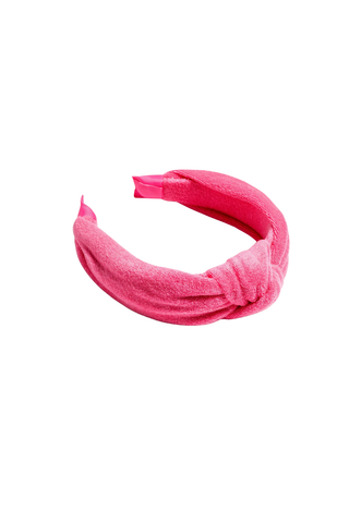 Terry Knotted Headband - Pink