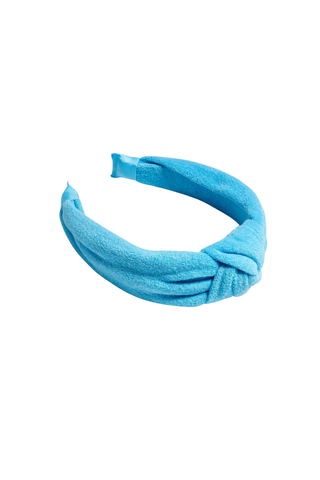 Terry Knotted Headband - Turquoise
