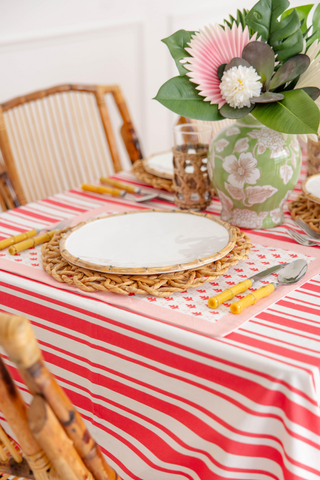 Sorry For Partying Placemat (Set of 4) - Dot Dot Doo Dad - Regatta Red with Border