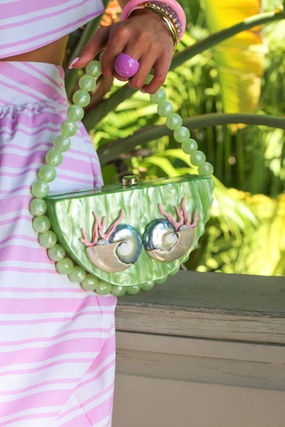 The Luna Half Moon Purse - Light Green