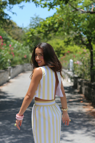 Opal Open Back Top - South Florida Sunny Stripe
