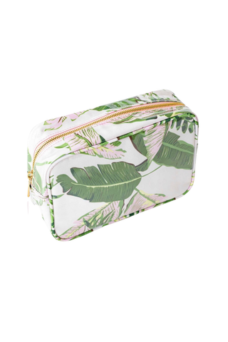 Clear Coated Rectangle Cosmetic - Natural Botanical