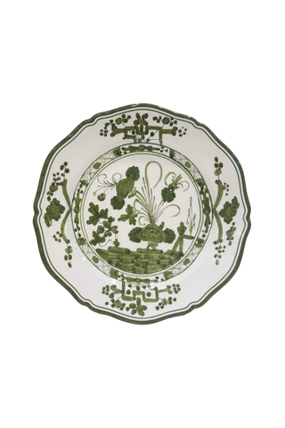 VIDA Faenza 11" Dinner Plate (Set of 4) - White and Green