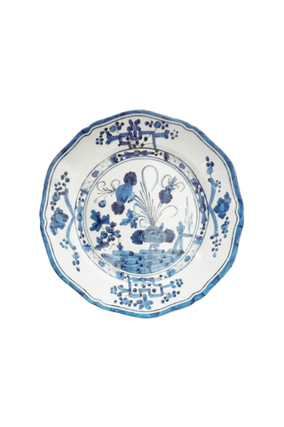 VIDA Faenza 11" Dinner Plate (Set of 4) - White and Blue