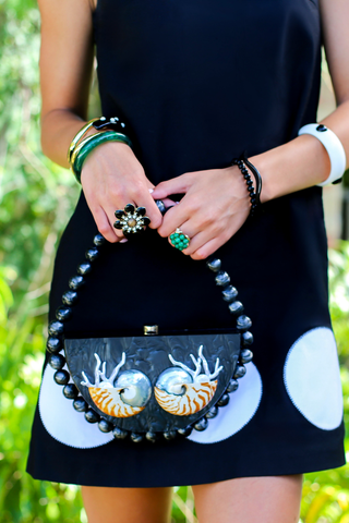 The Luna Half Moon Purse - Black