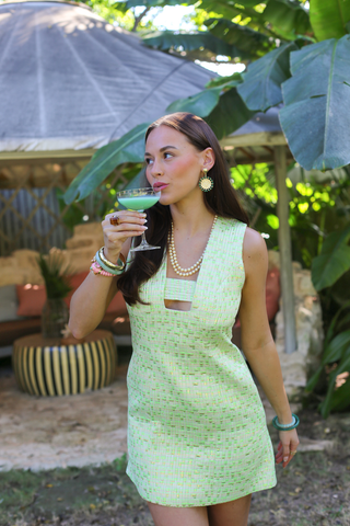 Sleeveless Deco Dress Mini - Lime Channels