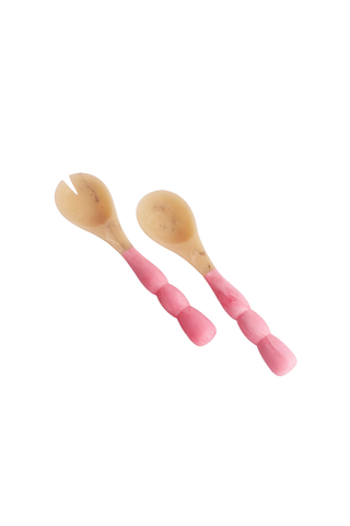 RESIN Sorbet Salad Servers - Raspberry
