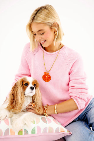 Ruby Rollneck Sweater - Pine Cay Pink
