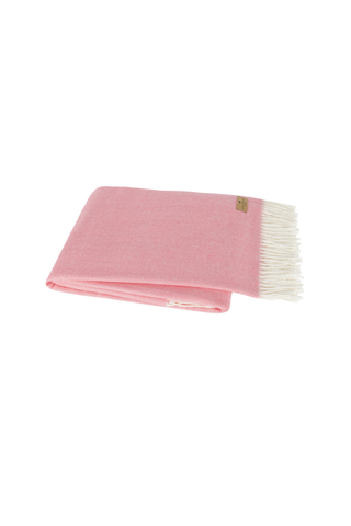 Bubble Gum Italian Herringbone Throw