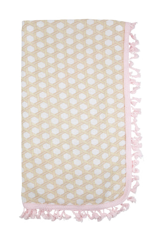 Poppy Pareo - Rum Punch Raffia with Pink Doo Dad Trim