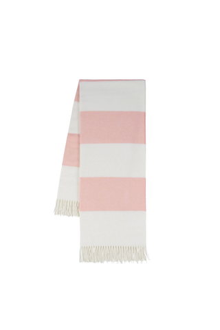 Blush Rugby Stripe Throw