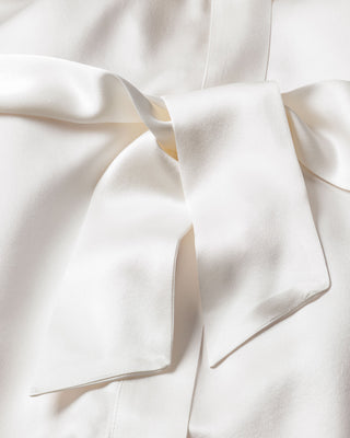 Women's Silk Lace Robe in White