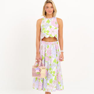 Maude's Midi Skirt - Palm Beach Pansy