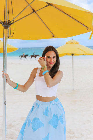 Camille Crop Top - Worth Avenue White