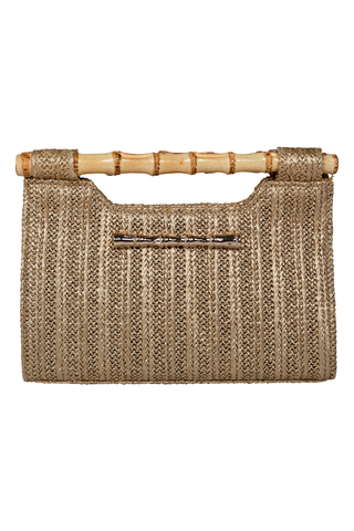 Mary Straw Clutch - Gold