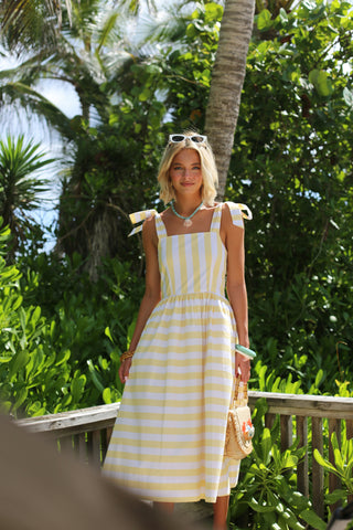 Dorris Day Dress - South Florida Sunny Stripe