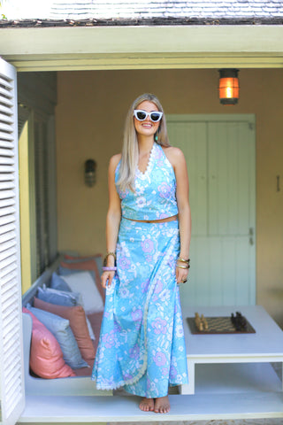 Hazel Halter Top - Bal Harbour Hibiscus