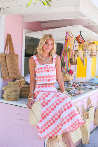 Laura Skirt - Coral Diamond
