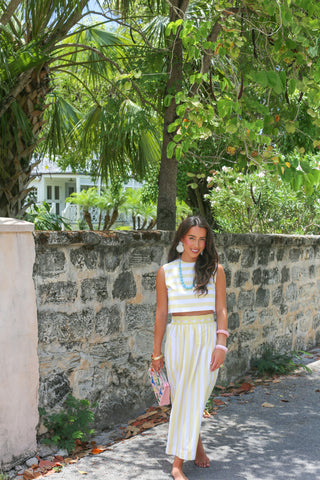 Opal Open Back Top - South Florida Sunny Stripe