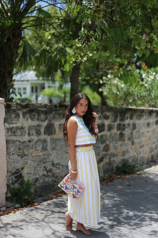 Opal Open Back Top - South Florida Sunny Stripe