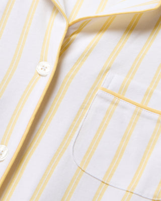Women's Pima Short Sleeve Short Set in Sunny Stripe