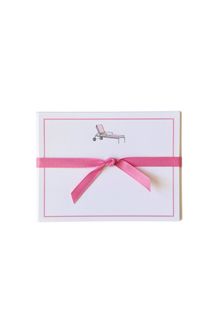 Flat Note Card Set - Pool Lounger