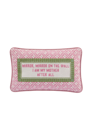 Mirror Mirror Needlepoint Pillow