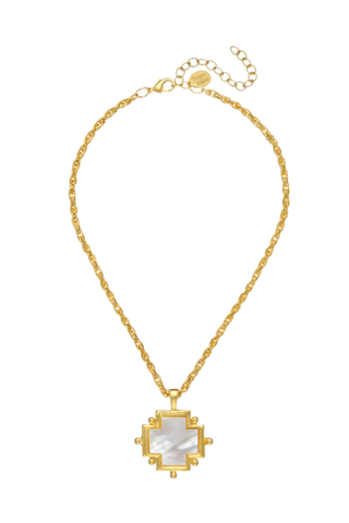 Mother of Pearl Cross Necklace