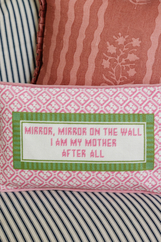 Mirror Mirror Needlepoint Pillow