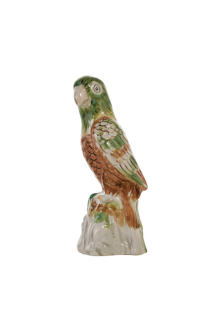 Stoneware Vintage Reproduction Parrot - Brown & Cream