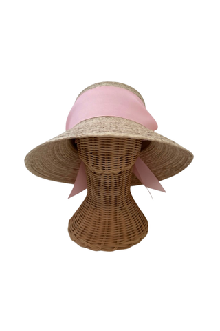 Clematis Bucket Hat - Wide & Short Light Pink Grosgrain Ribbon
