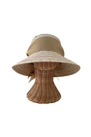Clematis Bucket Hat - Tan/Camel Wide & Short Grosgrain Ribbon