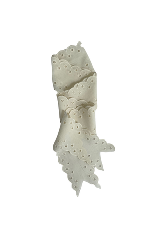 Antique Eyelet Scallop Ribbon - Wide & Short